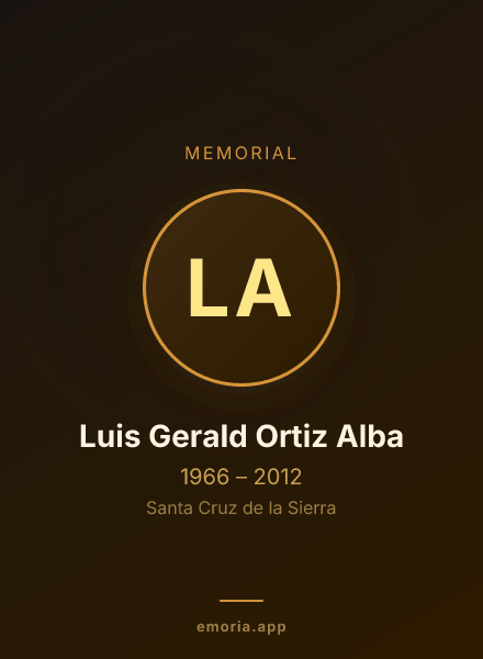 Memorial portrait of Luis Gerald Ortiz Alba