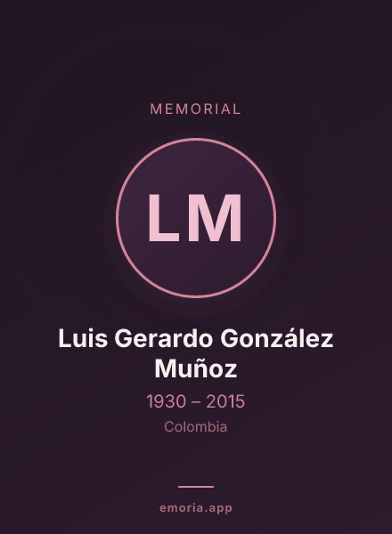 Memorial portrait of Luis Gerardo González Muñoz
