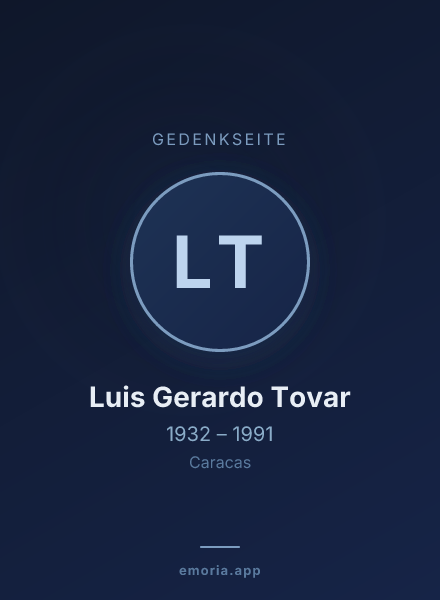 Gedenkportrait von Luis Gerardo Tovar