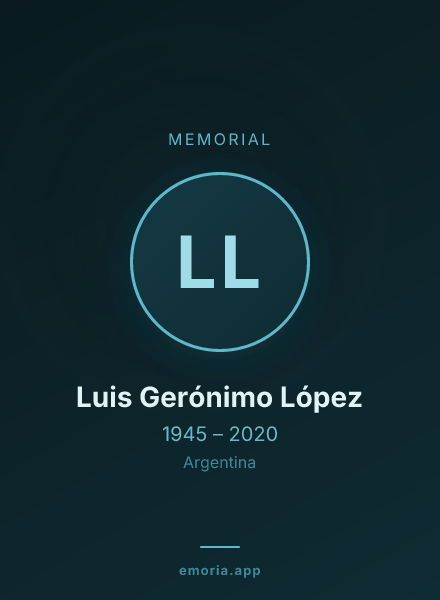 Memorial portrait of Luis Gerónimo López