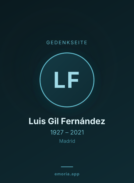 Gedenkportrait von Luis Gil Fernández