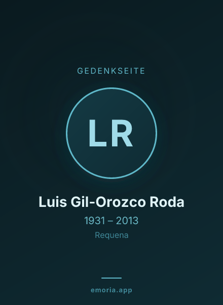 Gedenkportrait von Luis Gil-Orozco Roda