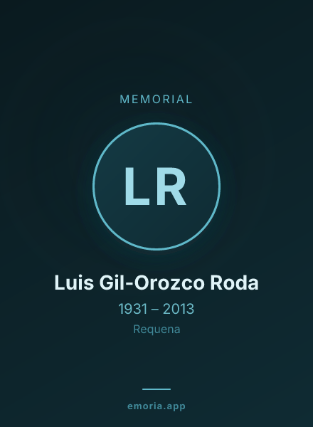Memorial portrait of Luis Gil-Orozco Roda
