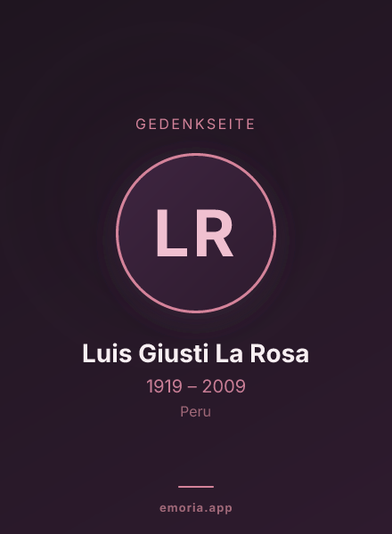 Gedenkportrait von Luis Giusti La Rosa