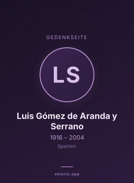 Gedenkportrait von Luis Gómez de Aranda y Serrano