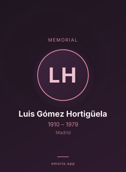 Memorial portrait of Luis Gómez Hortigüela