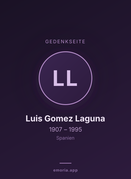 Gedenkportrait von Luis Gomez Laguna