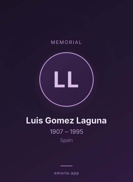 Memorial portrait of Luis Gomez Laguna
