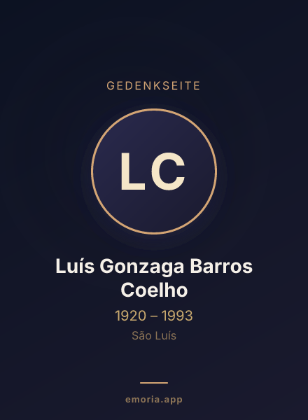Gedenkportrait von Luís Gonzaga Barros Coelho