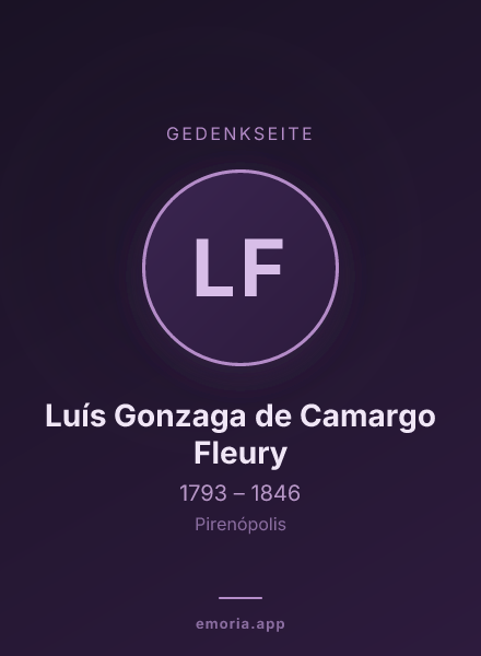 Gedenkportrait von Luís Gonzaga de Camargo Fleury