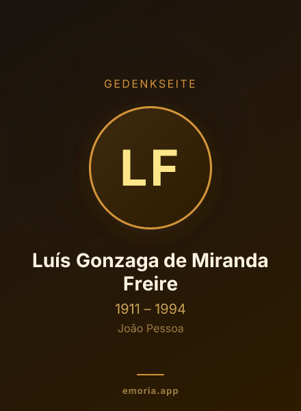 Gedenkportrait von Luís Gonzaga de Miranda Freire