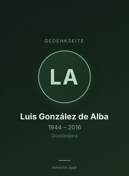 Gedenkportrait von Luis González de Alba
