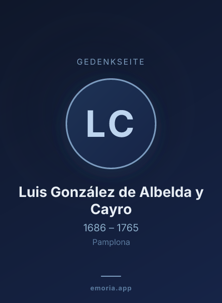 Gedenkportrait von Luis González de Albelda y Cayro