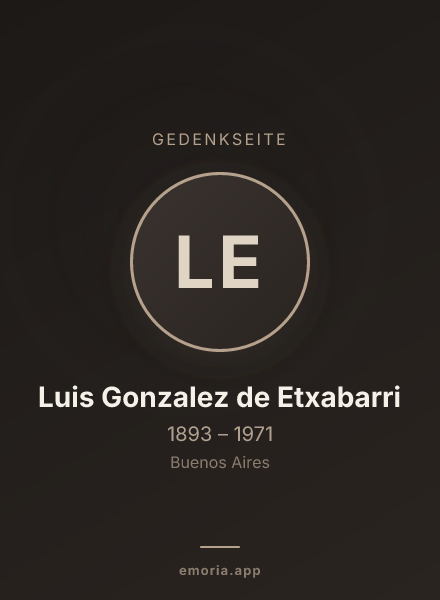 Gedenkportrait von Luis Gonzalez de Etxabarri