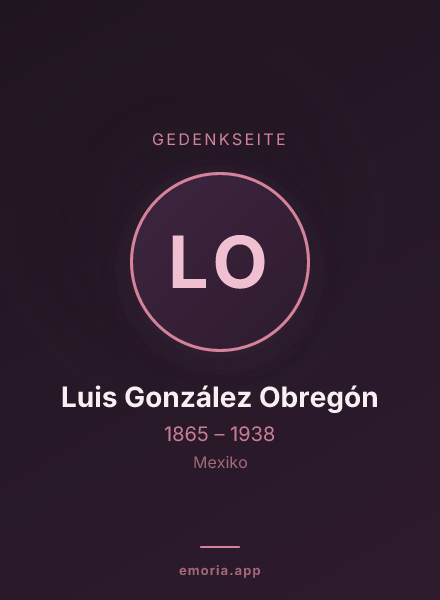 Gedenkportrait von Luis González Obregón