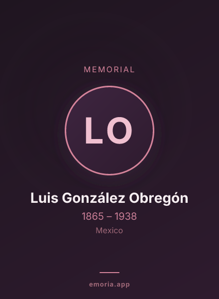Memorial portrait of Luis González Obregón