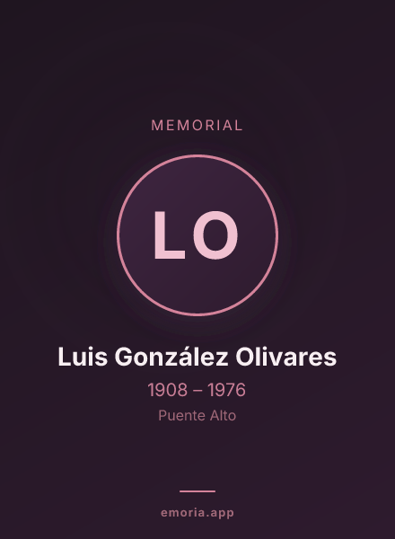 Memorial portrait of Luis González Olivares