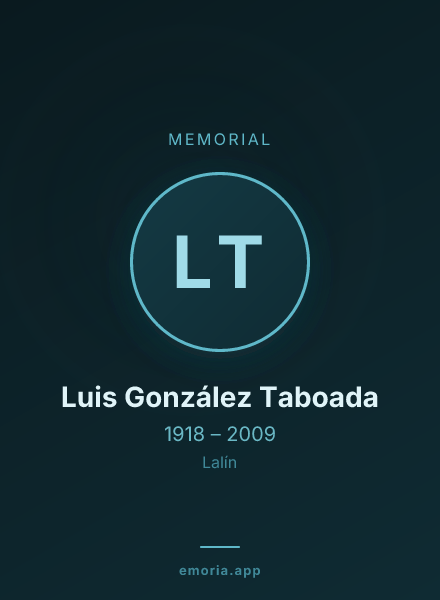 Memorial portrait of Luis González Taboada