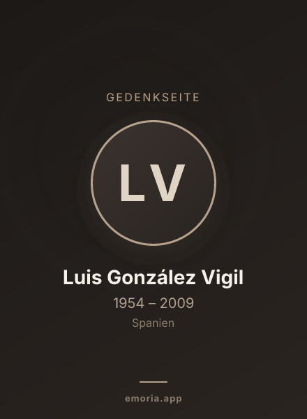 Gedenkportrait von Luis González Vigil