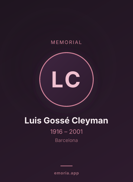 Memorial portrait of Luis Gossé Cleyman