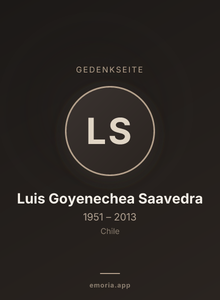 Gedenkportrait von Luis Goyenechea Saavedra