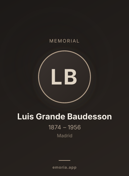 Memorial portrait of Luis Grande Baudesson