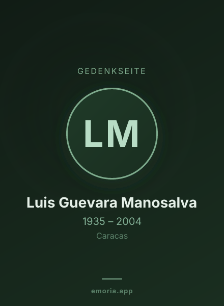 Gedenkportrait von Luis Guevara Manosalva