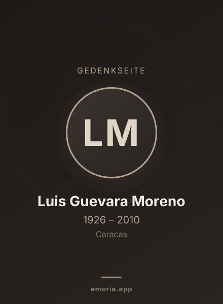 Gedenkportrait von Luis Guevara Moreno