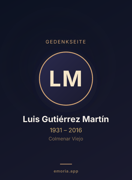 Gedenkportrait von Luis Gutiérrez Martín
