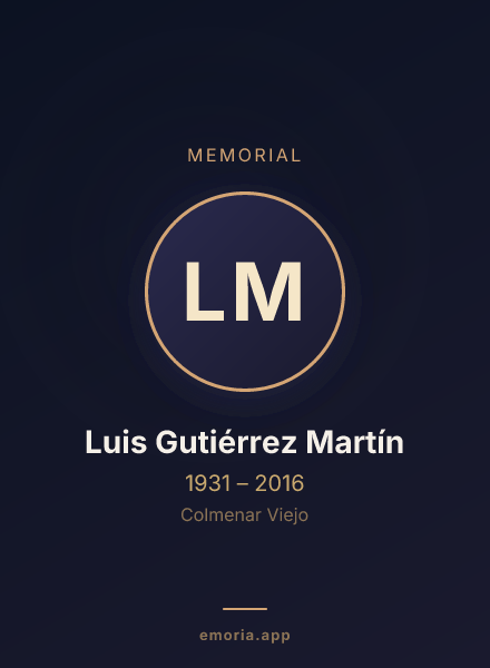 Memorial portrait of Luis Gutiérrez Martín