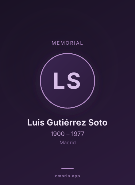 Memorial portrait of Luis Gutiérrez Soto