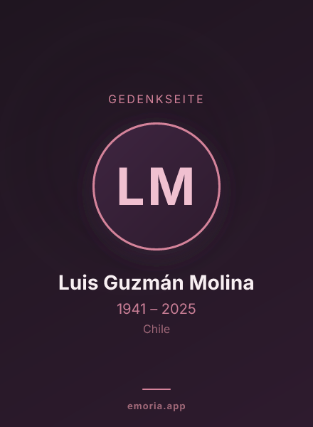 Gedenkportrait von Luis Guzmán Molina