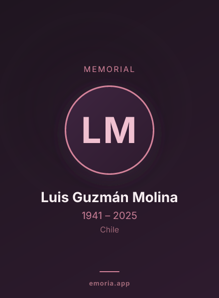 Memorial portrait of Luis Guzmán Molina