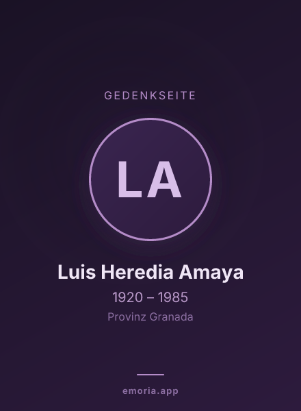Gedenkportrait von Luis Heredia Amaya