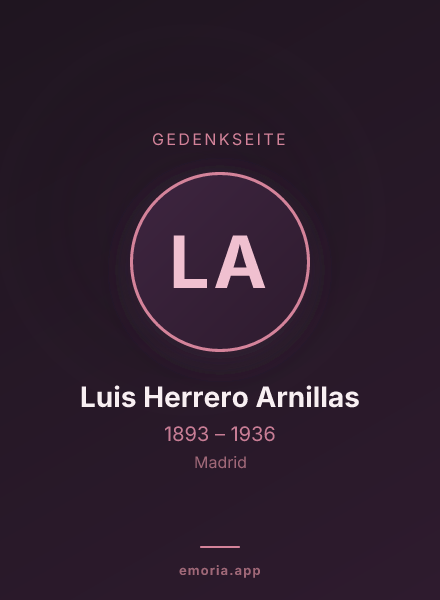 Gedenkportrait von Luis Herrero Arnillas