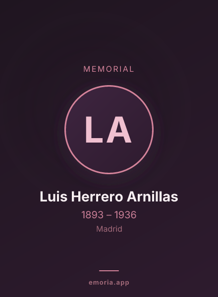Memorial portrait of Luis Herrero Arnillas