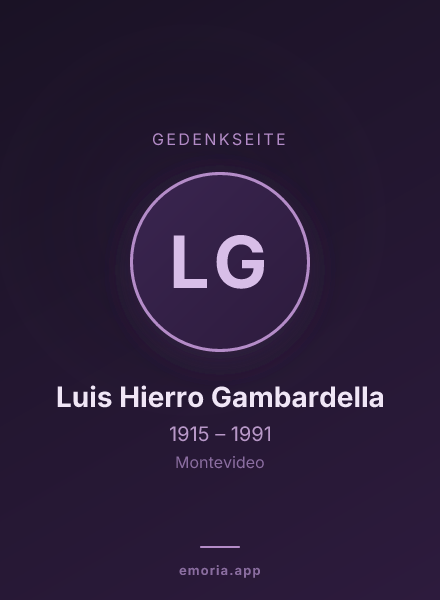 Gedenkportrait von Luis Hierro Gambardella