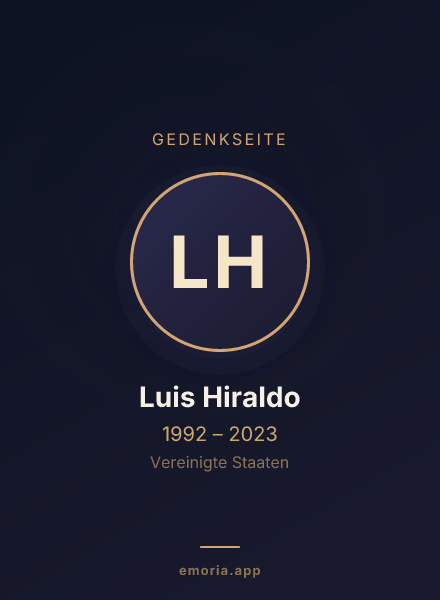 Gedenkportrait von Luis Hiraldo