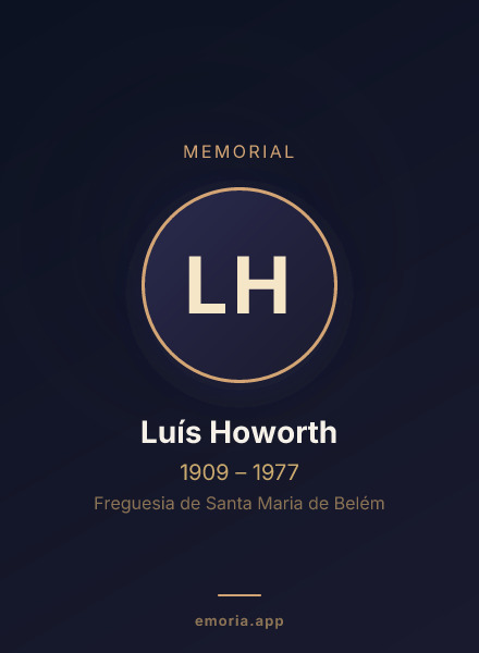 Memorial portrait of Luís Howorth