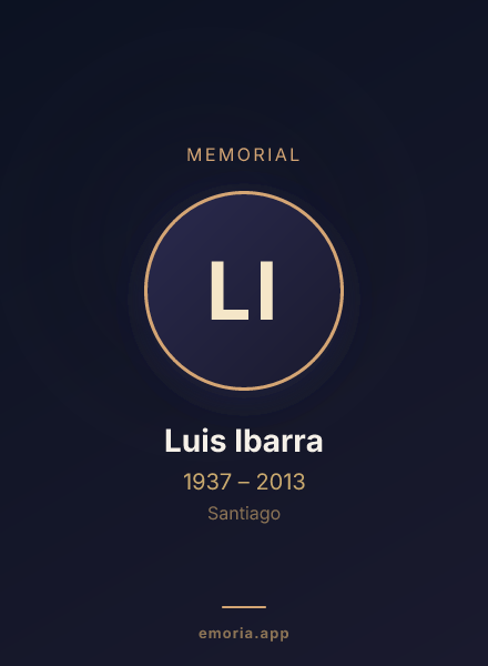 Memorial portrait of Luis Ibarra