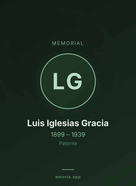 Memorial portrait of Luis Iglesias Gracia