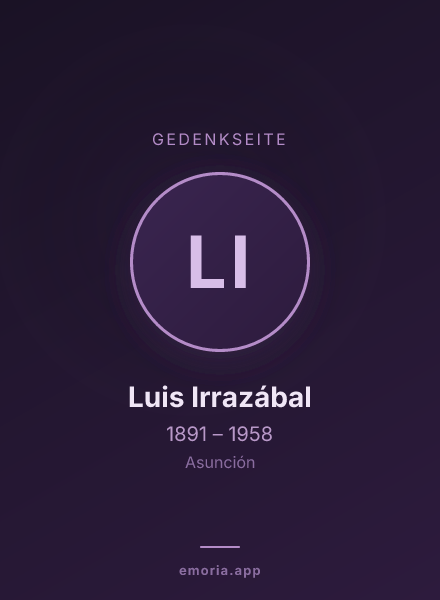 Gedenkportrait von Luis Irrazábal