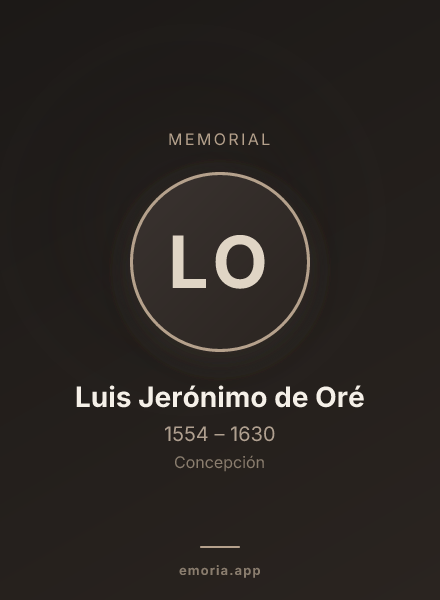 Memorial portrait of Luis Jerónimo de Oré