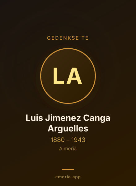 Gedenkportrait von Luis Jimenez Canga Arguelles