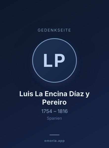 Gedenkportrait von Luis La Encina Díaz y Pereiro