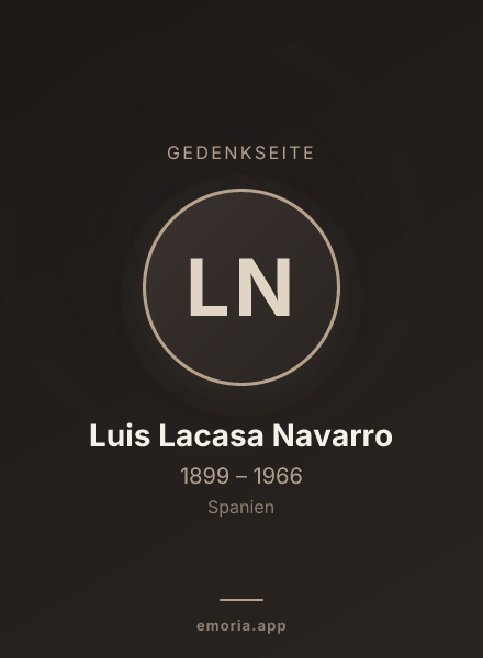 Gedenkportrait von Luis Lacasa Navarro