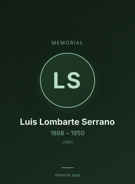 Memorial portrait of Luis Lombarte Serrano