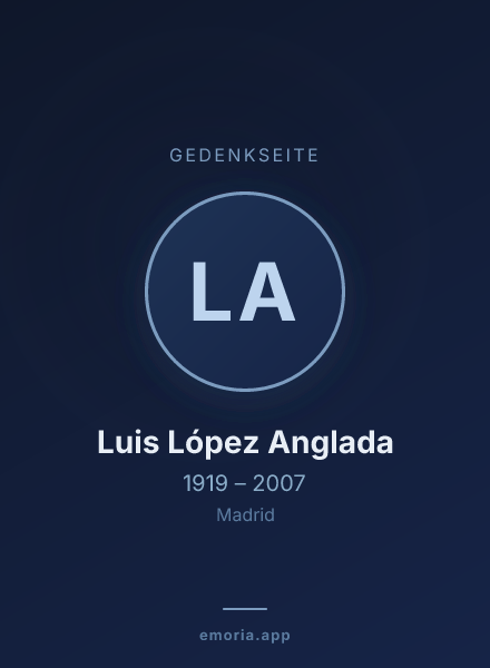 Gedenkportrait von Luis López Anglada