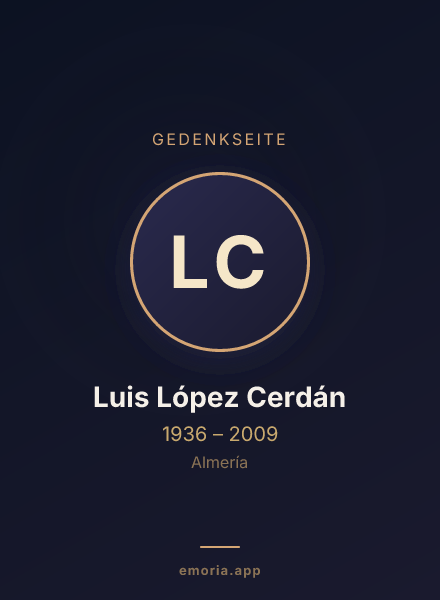 Gedenkportrait von Luis López Cerdán