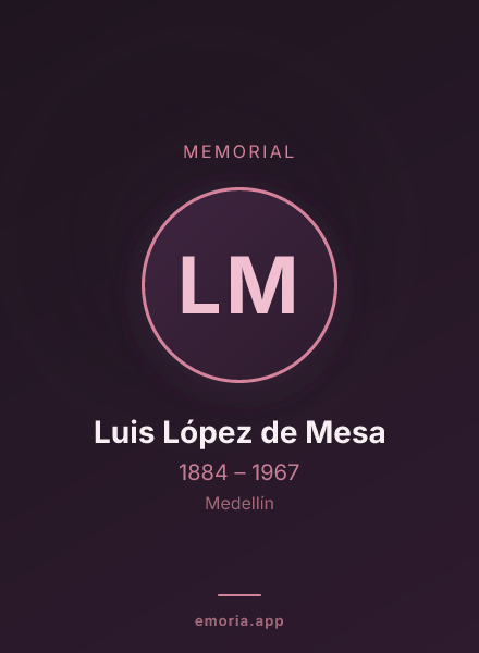 Memorial portrait of Luis López de Mesa